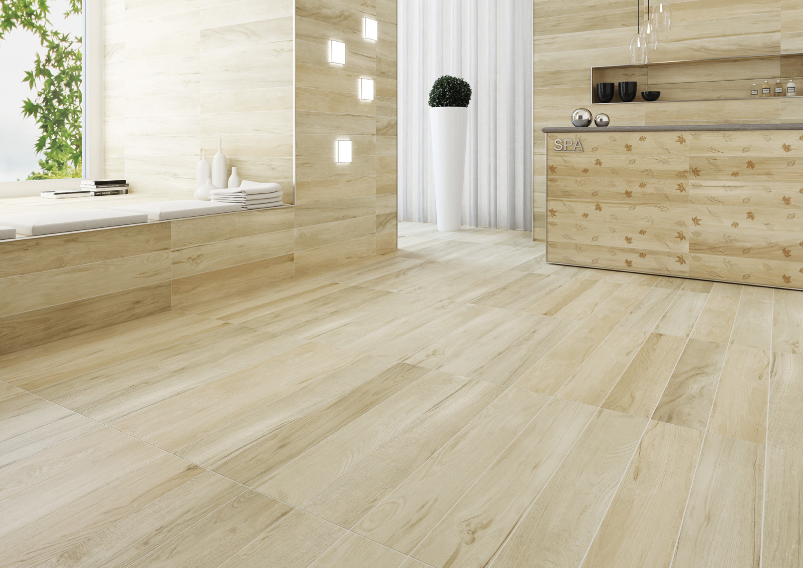 Gạch giả gỗ GDW02 tone lạnh tạo cảm giác “ăn gian diện tích” rất tốt, đem lại vẻ đẹp khác biệt cho căn phòng của bạn một cách vô cùng tinh tế.