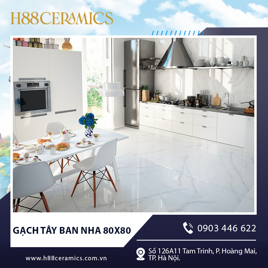 Gạch lát nền nhập khẩu Ban Nha 80×80 cm – CALACATTA Gạch lát nền nhập khẩu Ban Nha 80×80 cm – CALACATTA