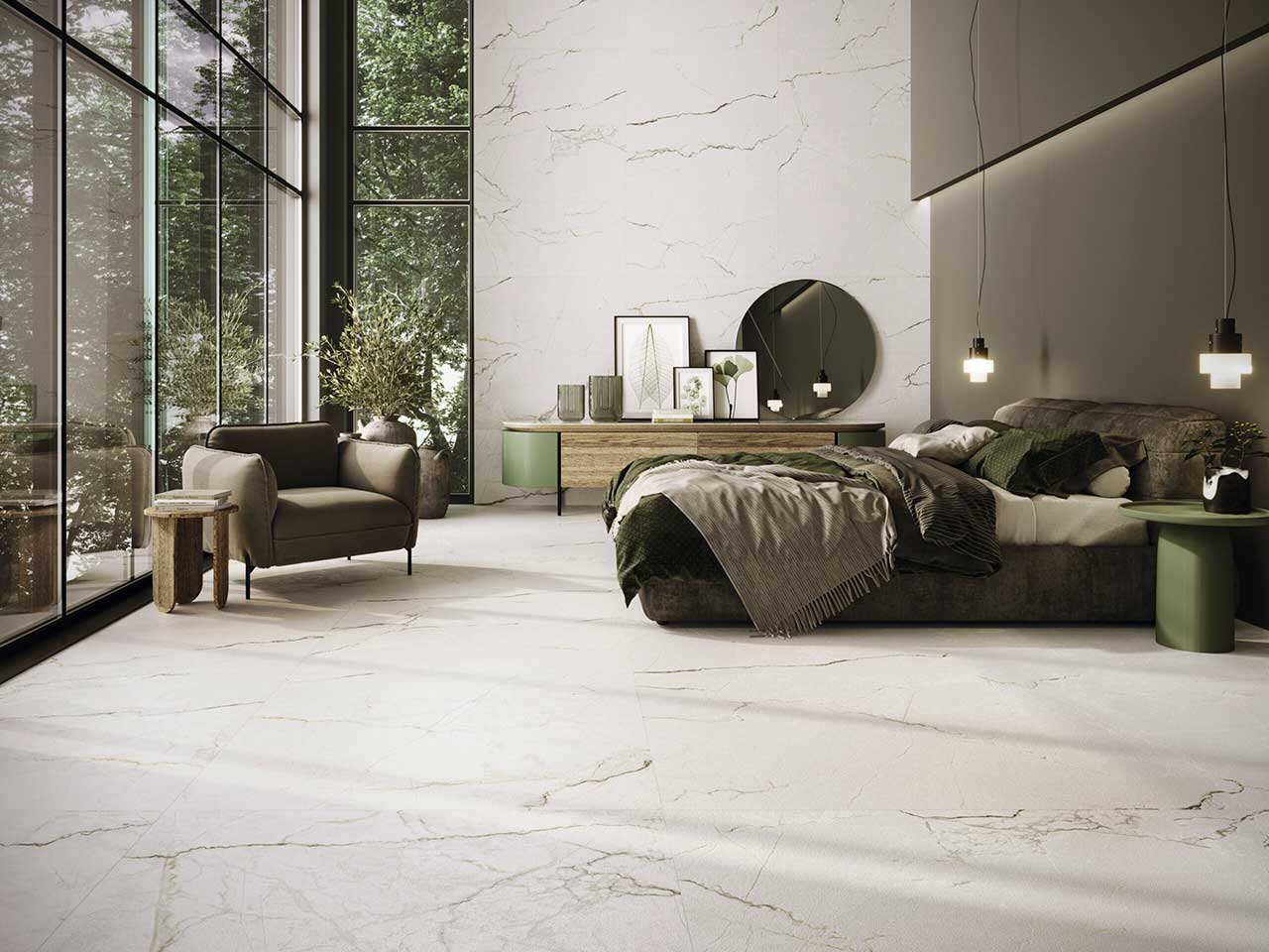 Gạch ốp tường trang trí phòng khách