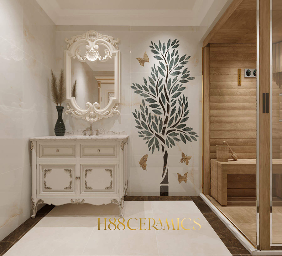 Gạch trang trí phòng ngủ đẹp