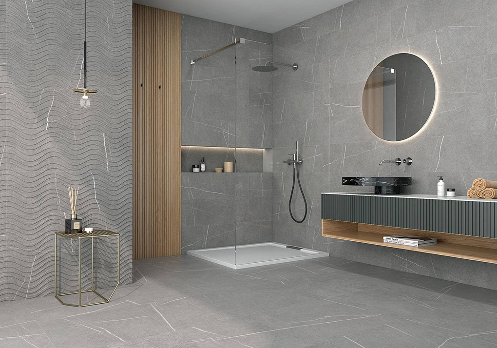 Gạch trang trí tường phòng tắm